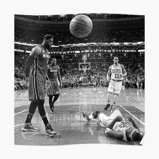 Discover LeBron James - Dunk on Jason Terry Premium Matte Vertical Poster