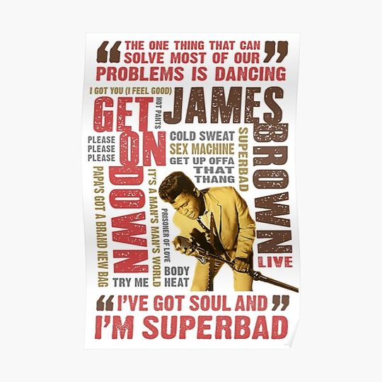 Discover JAMES BROWN Premium Matte Vertical Poster