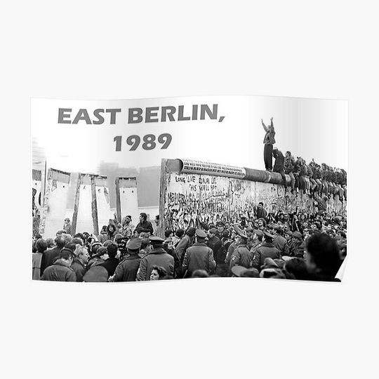 Discover Berlin Wall Coming Down 1989 Premium Matte Poster