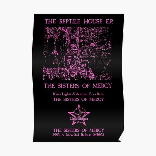 Discover The Reptile House E.P. - The Sisters of Mercy - Goth - Gothic Premium Matte Vertical Poster