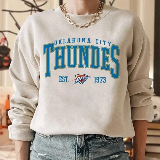 Discover Oklahoma City Thunders 1973 Sweatshirt, Oklahoma Basketball
