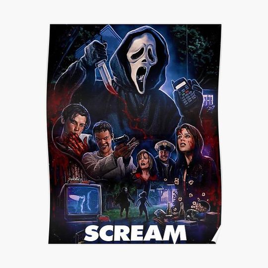 Discover The scream movie poster Premium Matte Vertical Poster