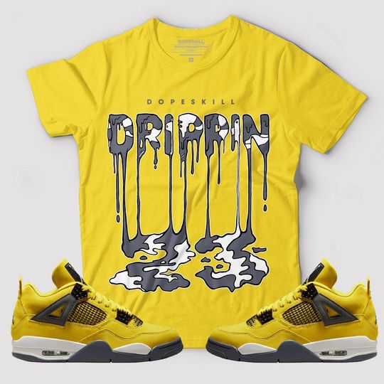 Discover DRIPPIN Graphic To Match Jordan 4 Lightning - Tour Yellow T-Shirt