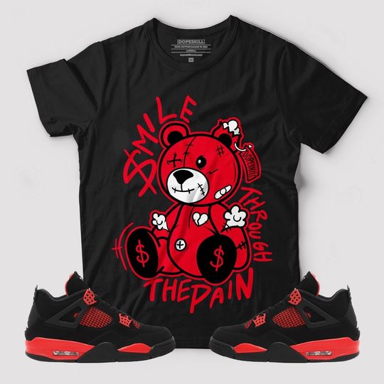 Discover BEAN Graphic To Match Jordan 4 Red Thunder T-shirt