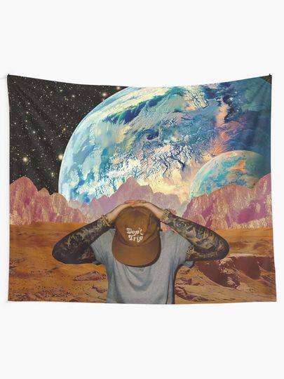 Discover Don't Trip Miller Wall Tapestry, Blue Slide Park Wall Hanging Gifts