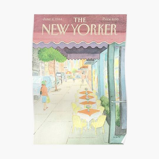 Discover The New Yorker - Magazine Vintage Poster Premium Matte Vertical Poster