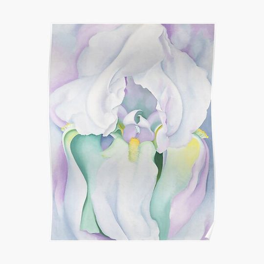 Discover Full HD art by Georgia O'Keeffe  - White Iris, 1930 Premium Matte Vertical Poster