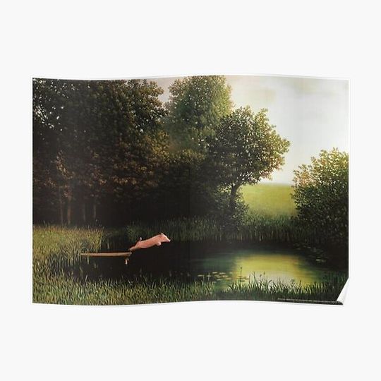Discover Kohler Pig Jump To Water Premium Matte Vertical Poster