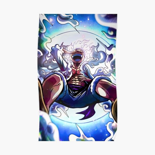 Discover Luffy in gear 5 Premium Matte Vertical Poster