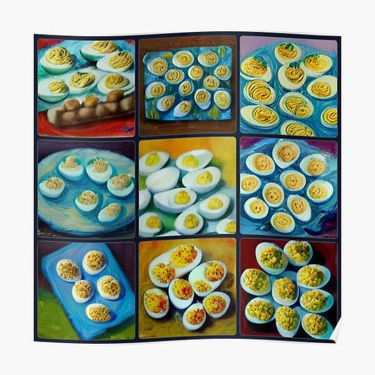 Discover Deviled Eggs Art / Eggs Premium Matte Vertical Poster