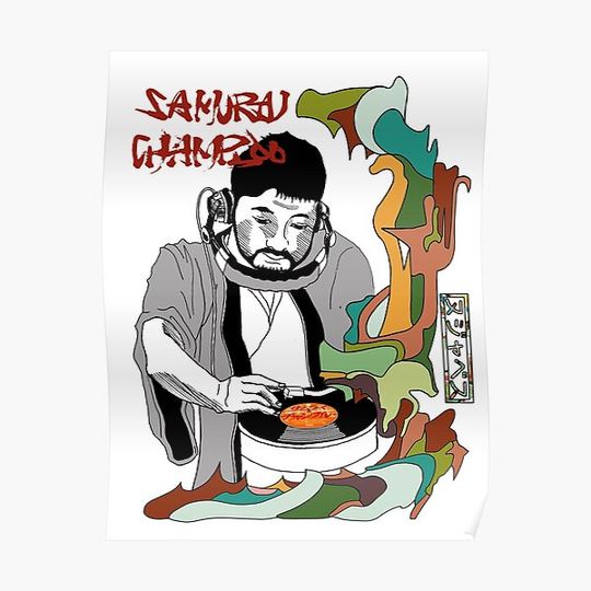Discover Nujabes x Samurai Champloo Premium Matte Vertical Poster