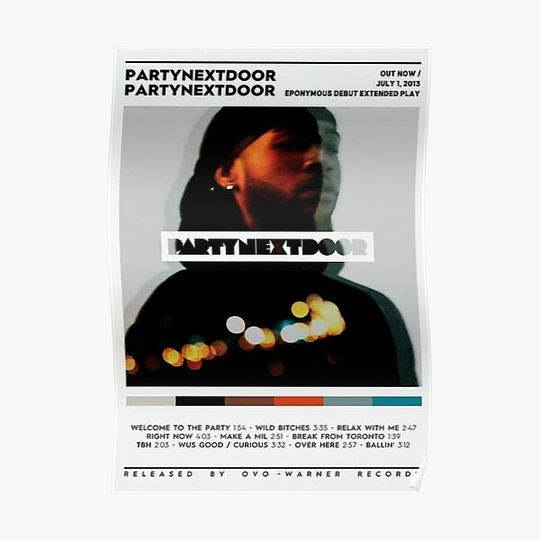 Discover Minimalist Partynextdoor Album Cover Poster Premium Matte Vertical Poster