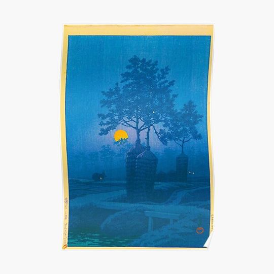 Discover HD Kawase Hasui -Chuanya Baba Water Edition Collection 2 Premium Matte Vertical Poster