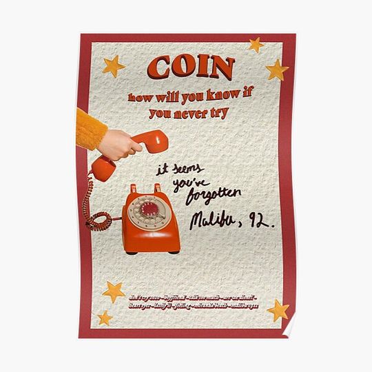 Discover COIN'S 'how will you know if you never try' album art Premium Matte Vertical Poster