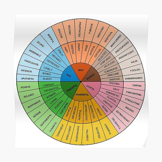 Discover Wheel Of Emotions Premium Matte Vertical Poster