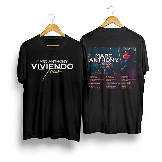 Discover Marc Anthony Viviendo Tour 2023 T-Shirt - Concert Gear