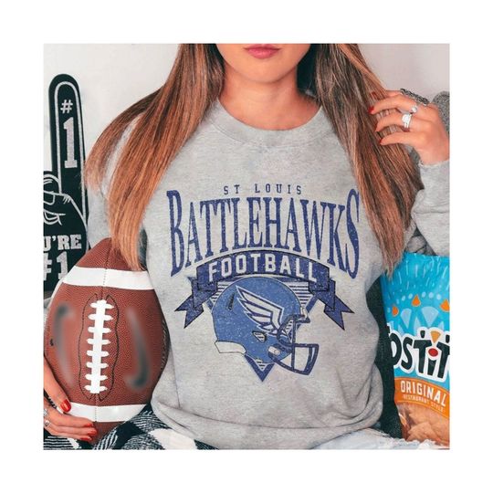 Discover Unisex Oversized St. Louis Football Vintage XFL Shirt