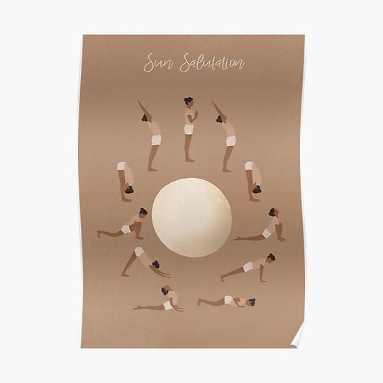 Discover sun salutation Premium Matte Vertical Poster