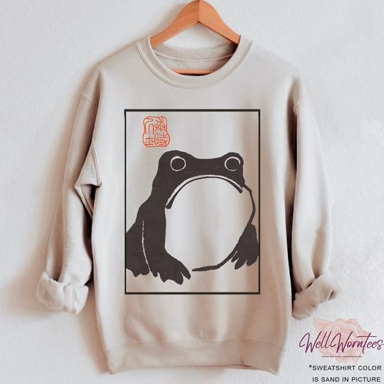 Discover Unimpressed Frog Sweatshirt - Grumpy Frog