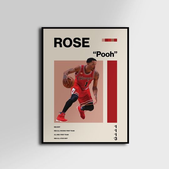 Discover Derrick Rose Poster V2, Wall Art