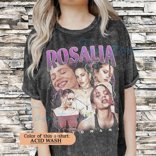Discover Rosalia Vintage Unisex Acid Wash Oversized Shirt | Vintage Rosalia Shirt