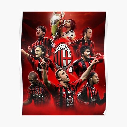 Discover AC milan art Premium Matte Vertical Poster