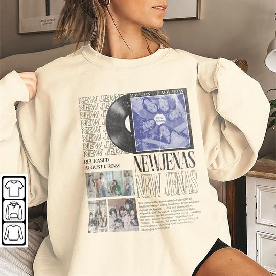 Discover Newjeans New Jeans Album, Kpop Album 90s Vintage t Sweatshirts