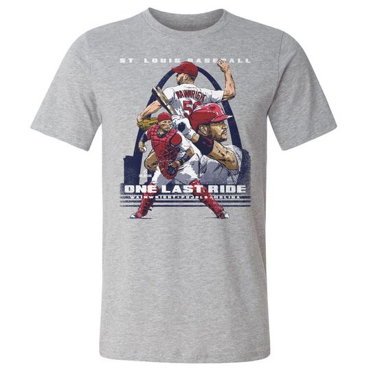 Discover Adam Wainwright Men's Cotton T-Shirt - St. Louis Baseball Adam Wainwright Albert Pujols & Yadier Molina