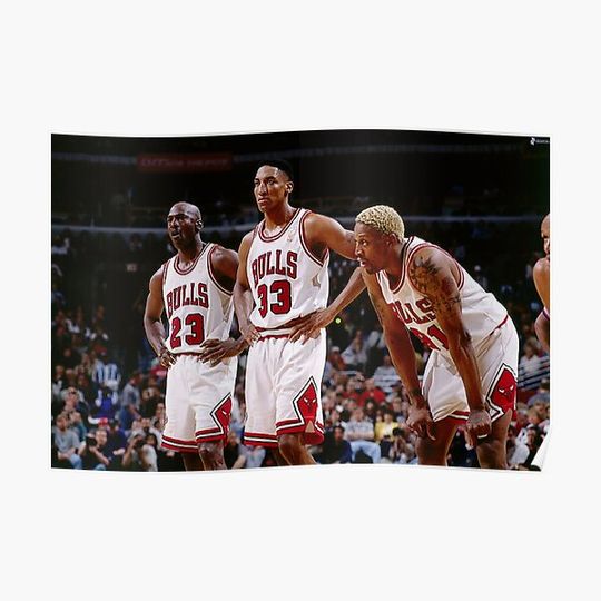 Discover Jordan, Pippen, Rodman Premium Matte Vertical Poster