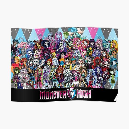 Discover All Monster High characters Premium Matte Vertical Poster