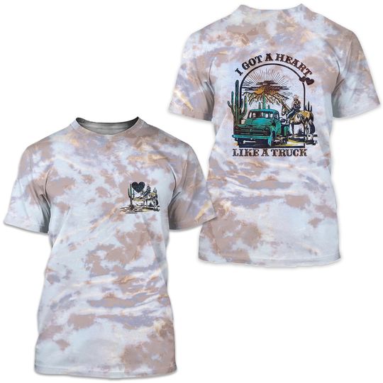 Discover Heart Like A Truck Tye Dye T-Shirt | Lainey Wilson Shirt