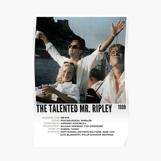 Discover The Talented Mr. Ripley Premium Matte Vertical Poster