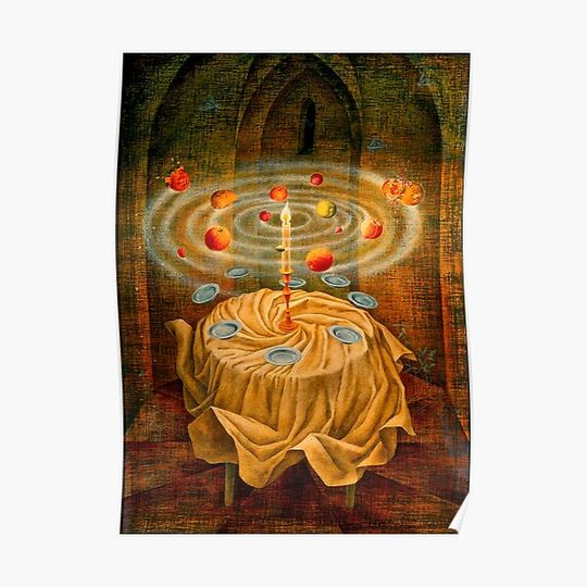 Discover Dining Table Poltergeist, by Remedios Varo Premium Matte Vertical Poster