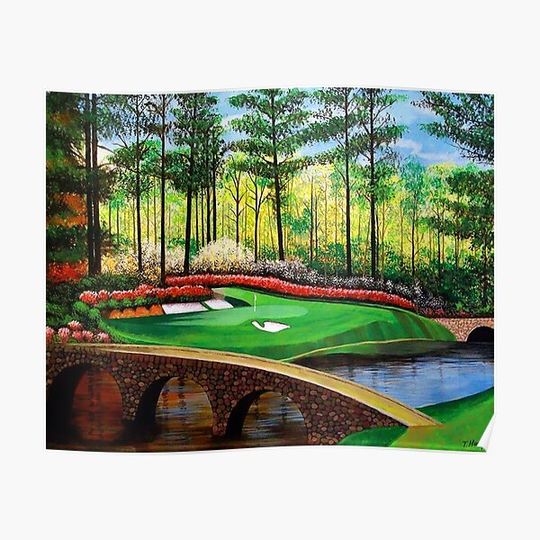 Discover 12th hole at Augusta National Premium Matte Vertical Poster
