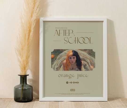 Discover Melanie Martinez - Orange Juice Aesthetic Fun Elegant Poster