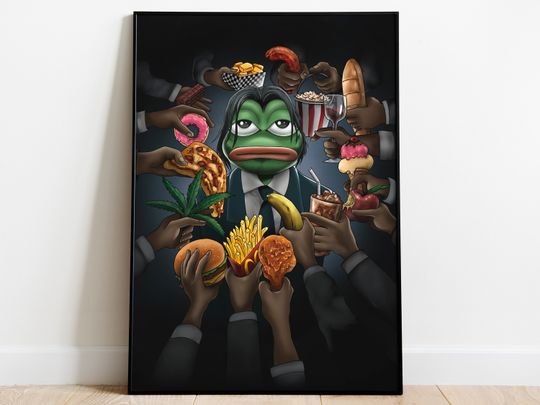 Discover Pepe Around the World Poster | The Frog Meme Wall Art