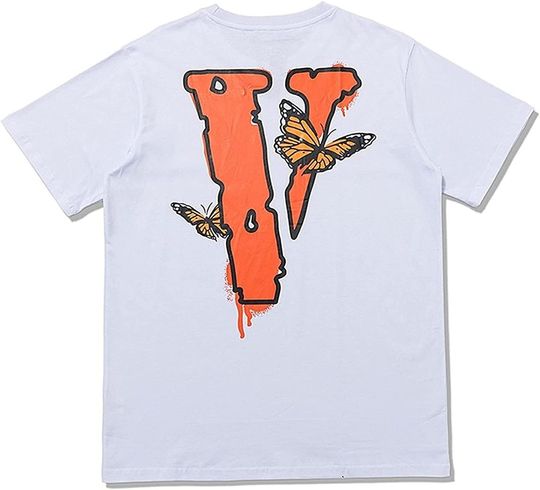Discover Big V Letter Print Tshirt