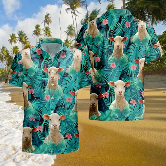 Discover Sheep Tropical Hawaiian Shirt,Animal Lover Shirt