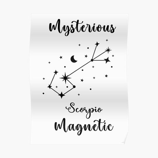 Discover Scorpio - Mysterious and Magnetic Premium Matte Vertical Poster
