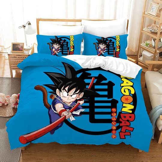 Discover Dragon Ball Z duvet cover, Anime bedding set , Son Goku blanket