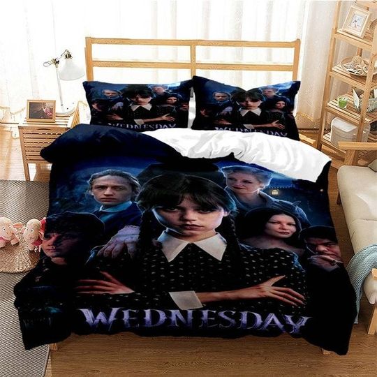 Discover Wednesday Addams Duvet, Wednesday Bedding set twin, queen, king sizes
