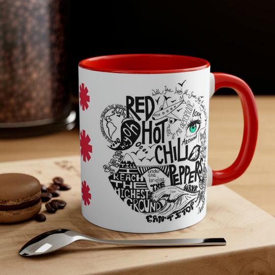 Discover Red Hot Chili Peppers Song Lyrics Mug Accent Coffee Mug