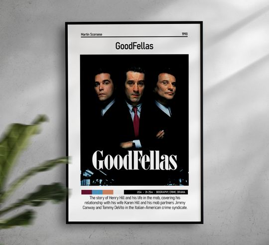 Discover Goodfellas Movie Poster, Modern Movie Poster