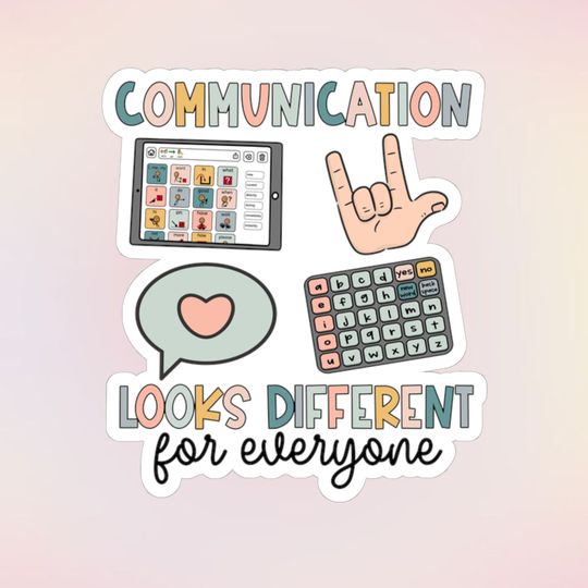Discover Communication Is Different Sticker, Speech Therapy, Speech Pathologist Sticker