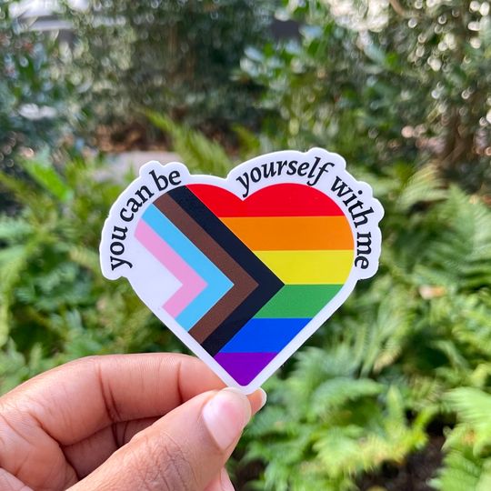 Discover You Can Be Yourself With Me (Safe Space) Sticker, Safe Space Sticker