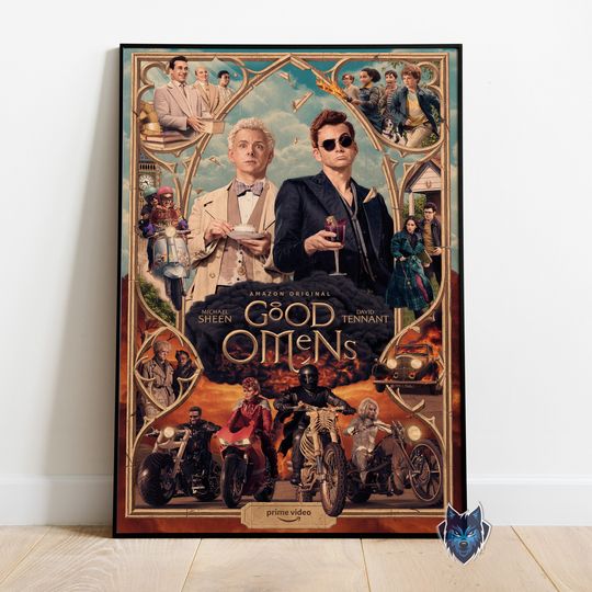 Discover Good Omens Poster, David Tennant Wall Art, Rolled Canvas Print, TV Series Poster Gift