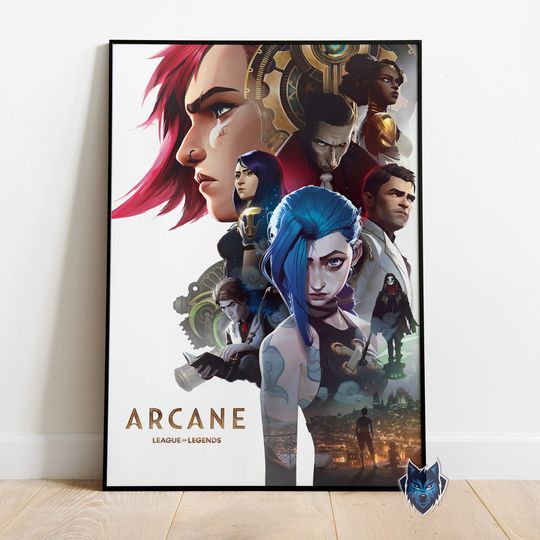 Discover Arcane Poster, Jinx Wall Art, Rolled Canvas Print, TV Series Poster Gift