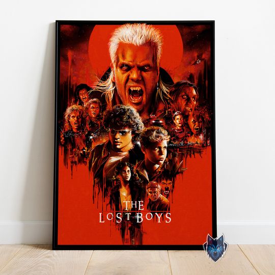 Discover The Lost Boys Poster, Jason Patric Wall Art, Rolled Canvas Print, Movie Poster Gift