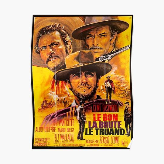 Discover The Good the Bad and the Ugly Japanese Movie Poster Premium Matte Vertical Poster