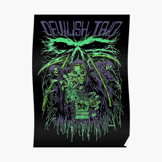 Discover Plugged In Devilish Trio Premium Matte Vertical Poster